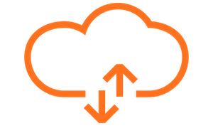 Cloud icon with up and down arrows