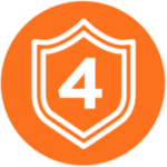 Cyber Security Shield icon with #4